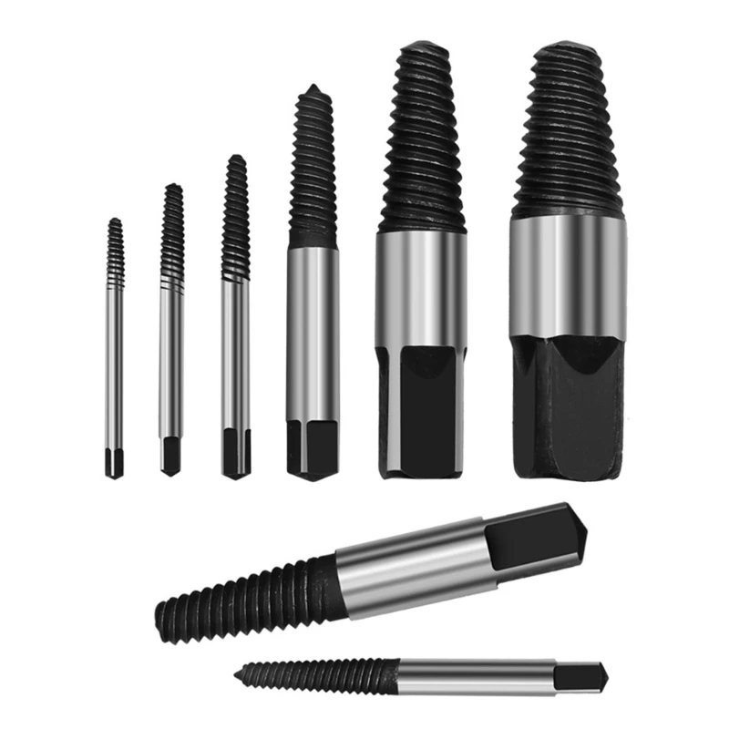 

Broken Bolt Extractor Kit Pipe Screw Extractor Set Damaged Bolt Water Pipe Remover Set for Broken Stud Screw Bolt 8 Pcs 87HA