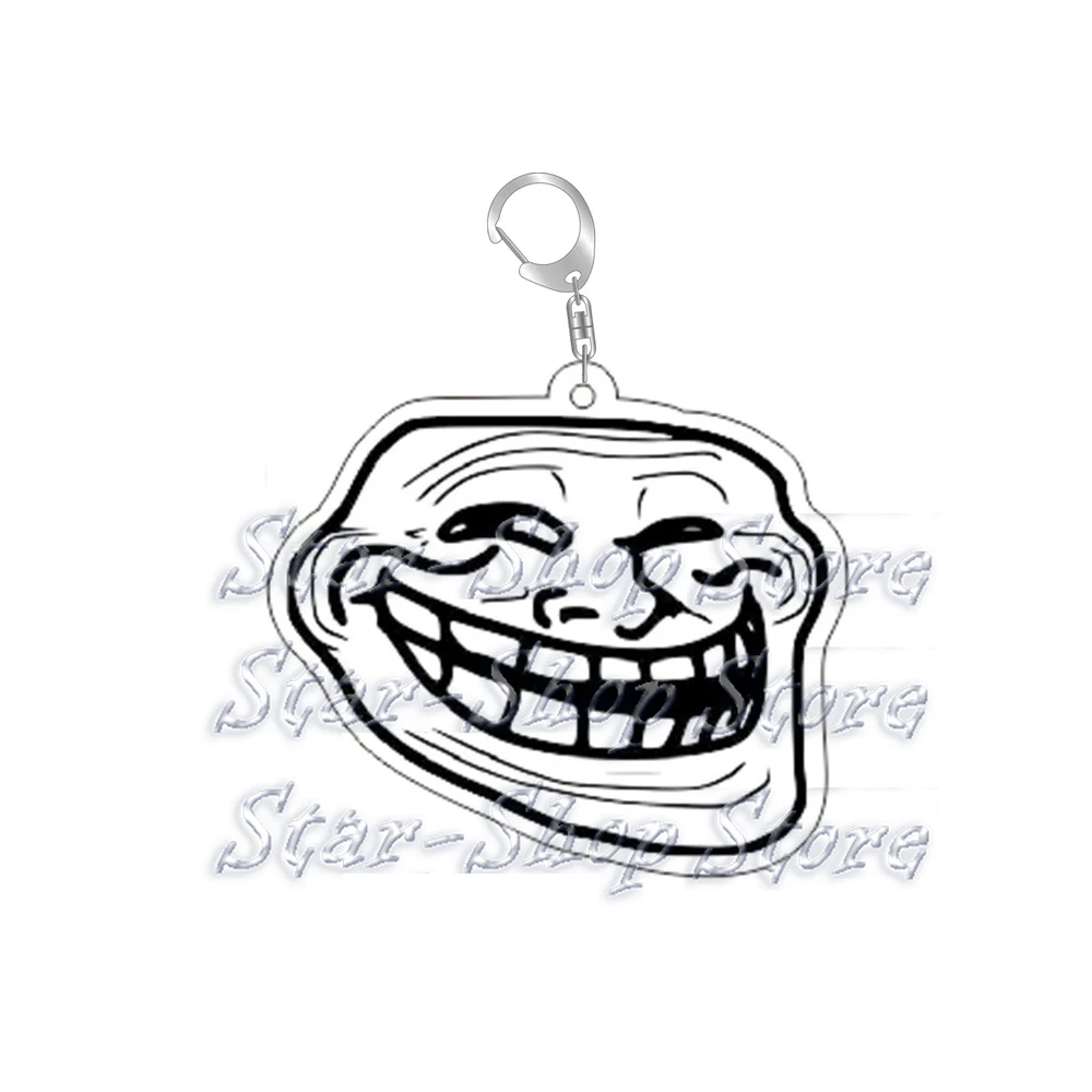 Забавный брелок с лицом тролля для аксессуаров сумка No Me Gusta Rage Face Forever Alone кулон