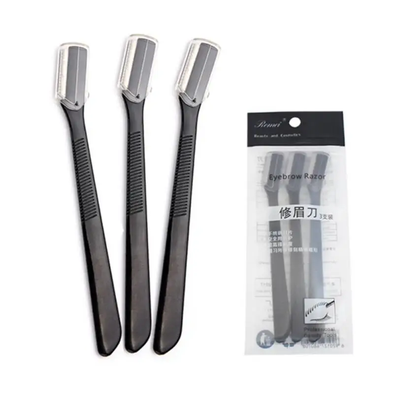 

3pcs/set Eyebrow Trimmer Makeup Sharp Stainless Steel Eyebrow Knife Hair Revomal Scraper Shaping Shaver Beauty Tools Makeup Tool