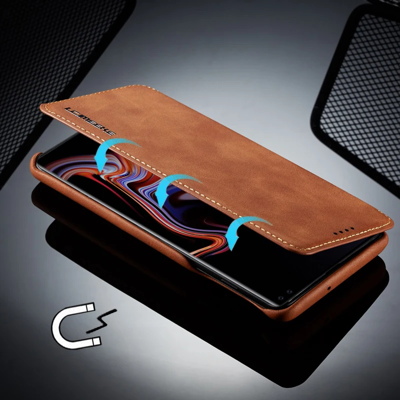 Ceny Dla Samsung Galaxy S10 Plus Przypadku Luksusowe Skórzane Magnes Etui Z Klapką Do Samsung S10 5G Pokrywa Portfel Slot Kart Z Mikrofibry Funda S10E