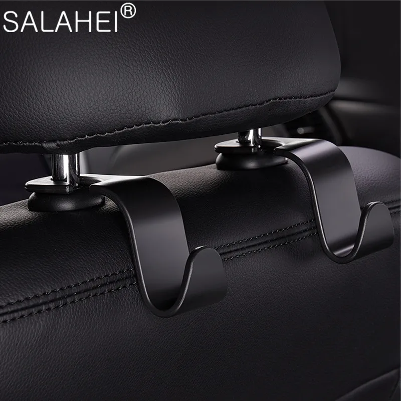 

Car Seat Rear Hooks Headrest Hanging Clothes Storage Holder Load Bearing Black Hooks For Universal Car Auto Interior Accessories