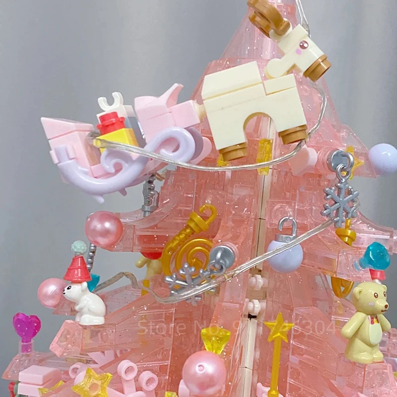 Рождественская елка тема вращающаяся музыкальная шкатулка строительные блоки