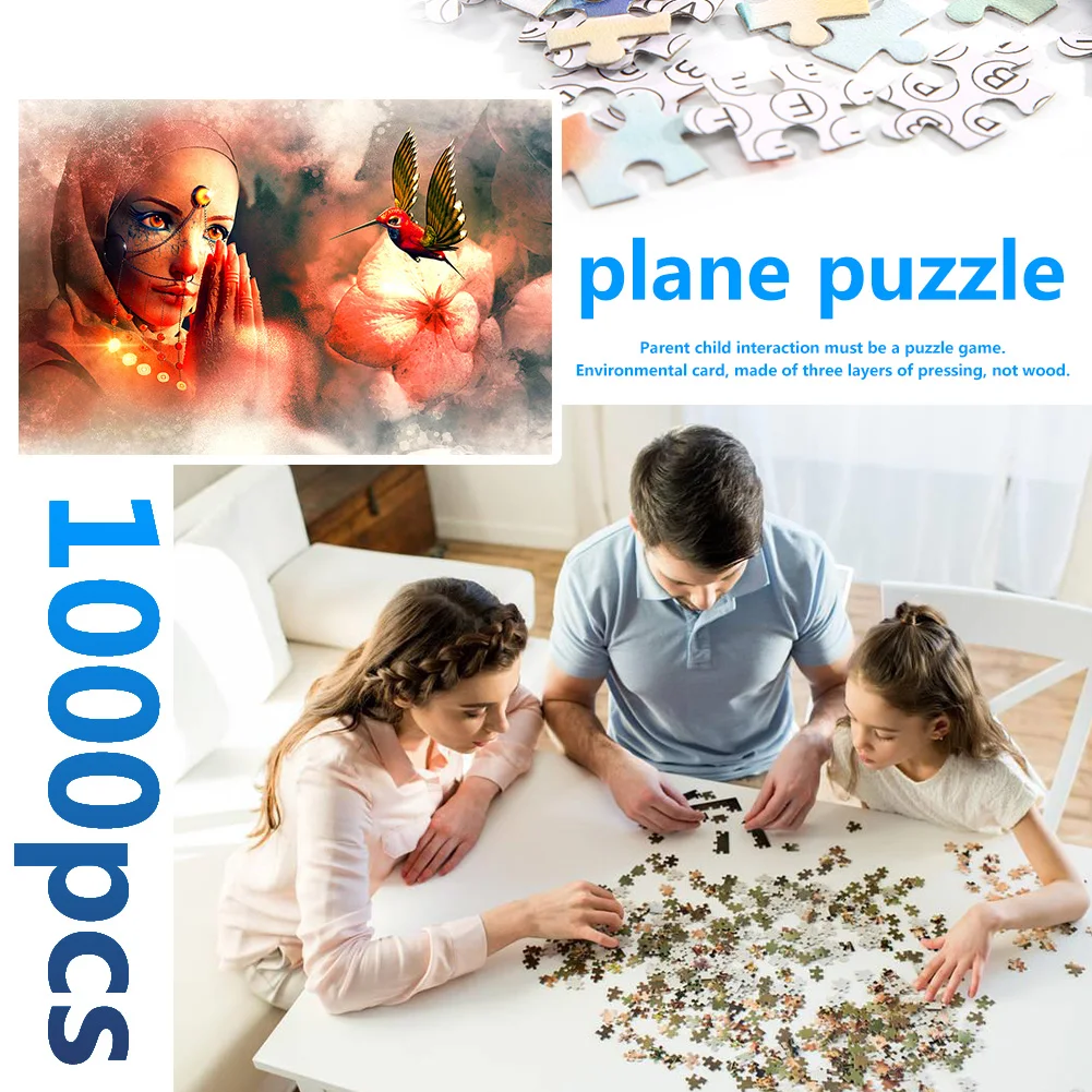 

1000pcs DIY Paper Picture Puzzle Jigsaw Educational Toy Children Beauty Fairy Intelligent Portable Interactive Present