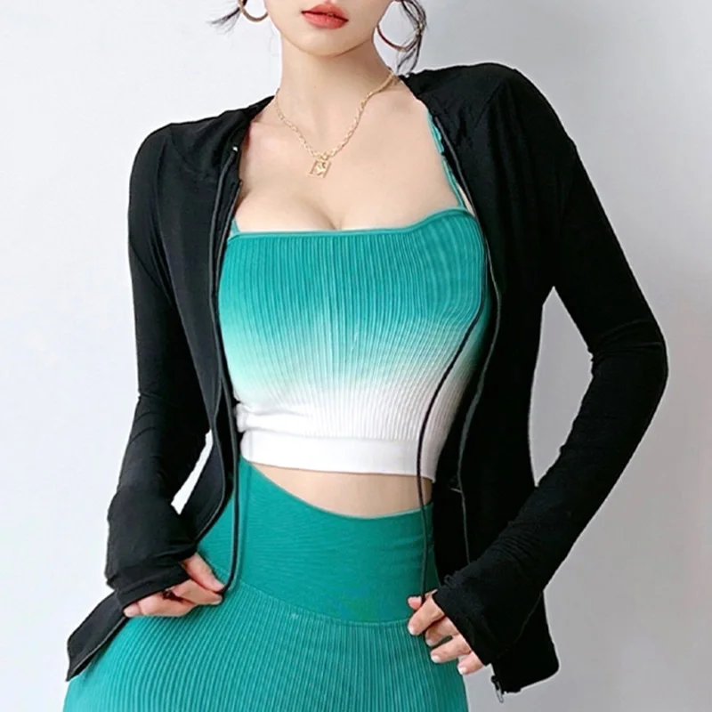 Женская рубашка с длинным рукавом на молнии