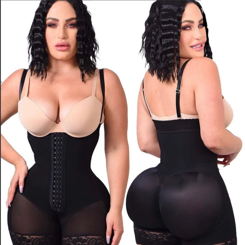 

Shapewear for Women Tummy Control Body Shaper Butt Lifter Thigh Slimmer Faja Plus Size with Zipper Crotch