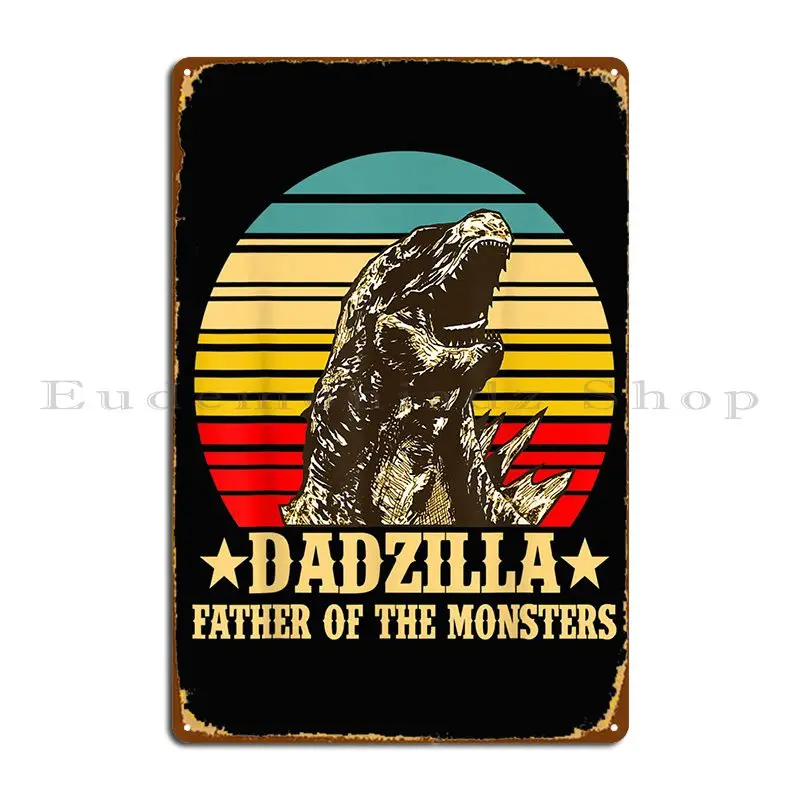 

Dadzilla Father Of The Mon, металлические знаки, картина, кинотеатр, Жестяная Табличка на гараж постер