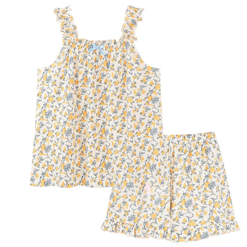 Women Korean Pajama Summer Loungewear Sleepwear Sets Lapel Pyjama Kawaii Pijama set Home Suit M-4XL