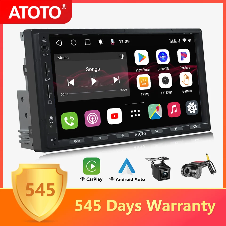 ATOTO S8UL двойной 2 Din Android автомобильный радиоприемник 7 дюймов 4 ГБ 64 GPS-навигация 4G