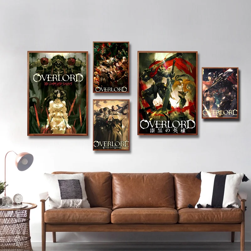 O-Overlord аниме постер самоклеящаяся художественная водостойкая бумажная наклейка
