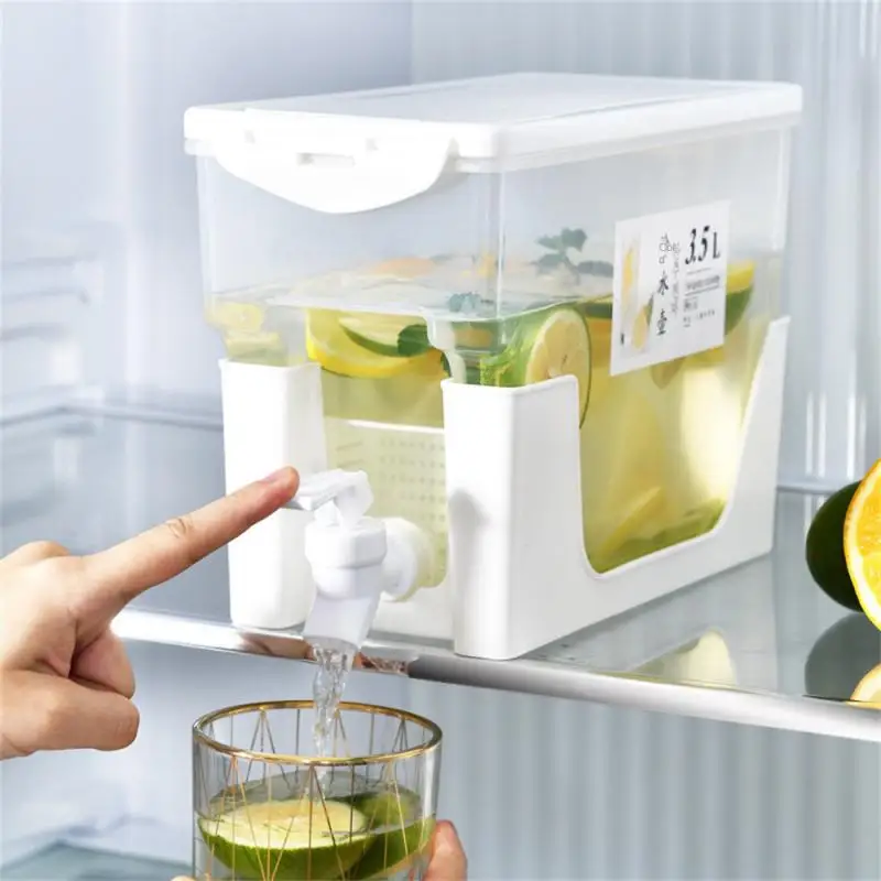 

2023 Refrigerator Cold Kettle With Faucet Household Lemonade Bottle Drinkware Cold Water Bottle Container Teapot Water Jugs