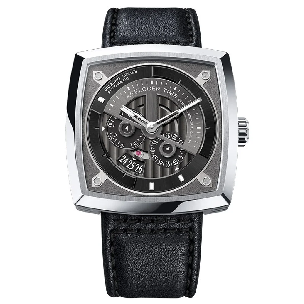 

AGELOCER Luxury Mechanical Watches Men's Analog Automatic Watch Sport Wrist Watch for Men Power Reserve Punk Style Watch 5602A1