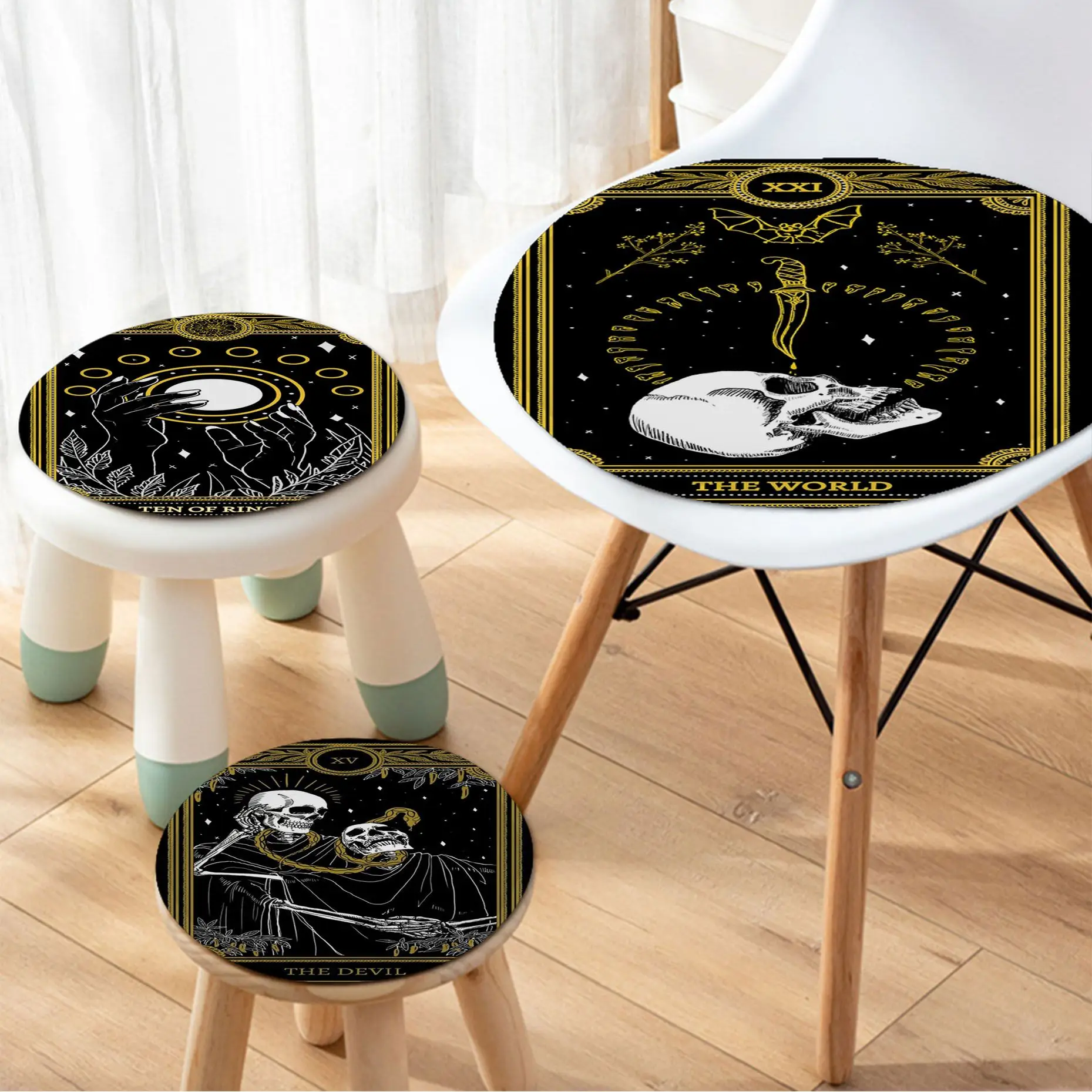 

Tarot Card Tie Rope Meditation Cushion Stool Pad Dining Chair Tatami Seat Cushion Anti-Slip Sofa Cushion