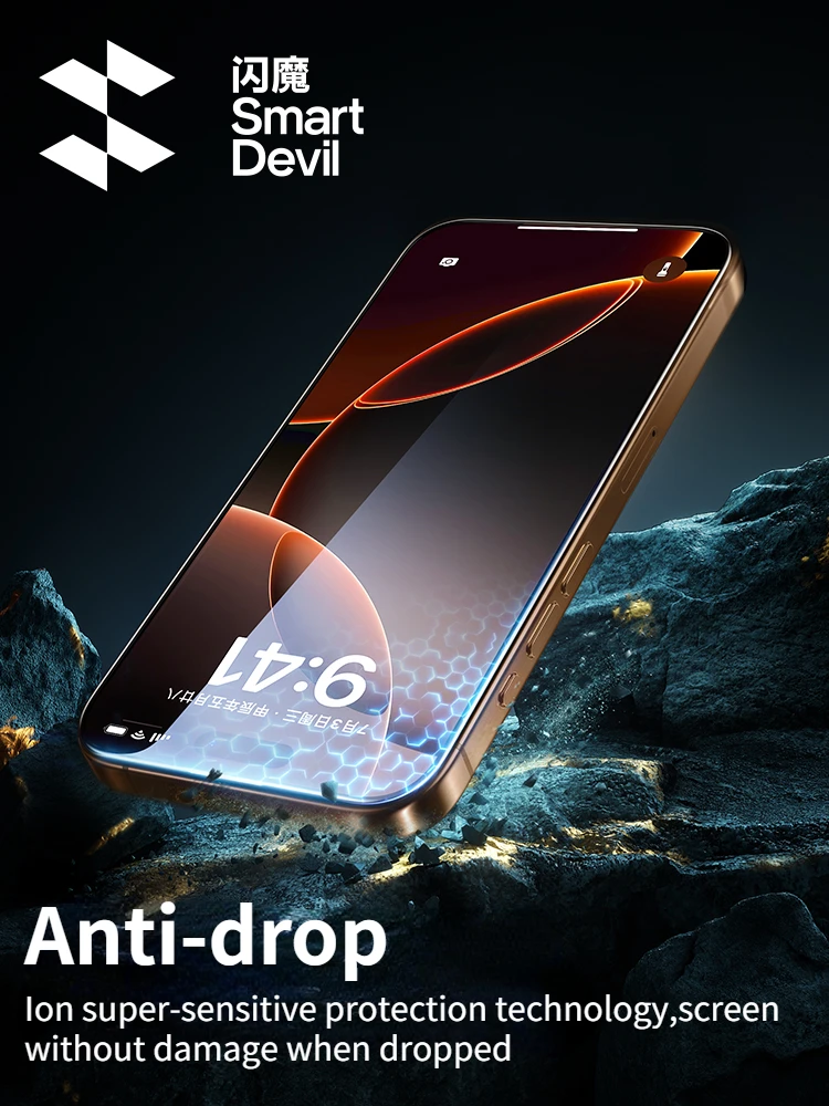 Закаленное стекло SmartDevil для iPhone 16 ProMax 16Pro защита экрана без пыли HD