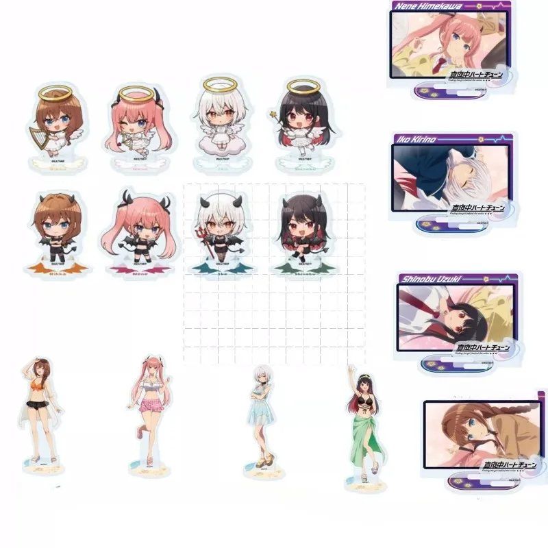 Фото Акриловая табличка с персонажами Yamazaki Arisu, Apollo Kirino, Iko Uzuki, Shinobu, коллекционные фигурки A №1