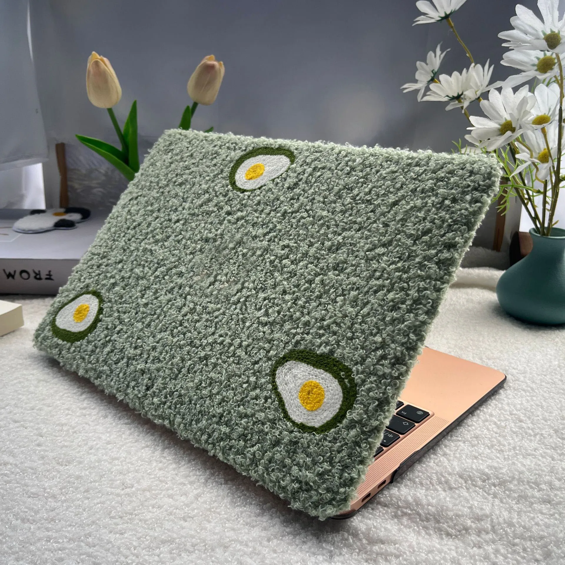 Чехол для MacBook с вышивкой авокадо чехол ноутбука Air 13 Macbook Pro 16 14 A2442 15 A1990 вырезом