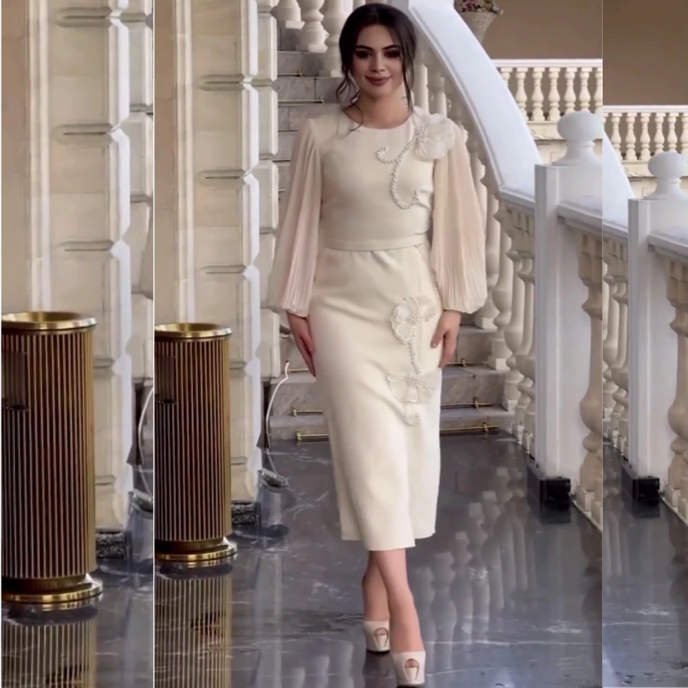 Блестящее высококачественное изысканное трикотажное платье с аппликацией и