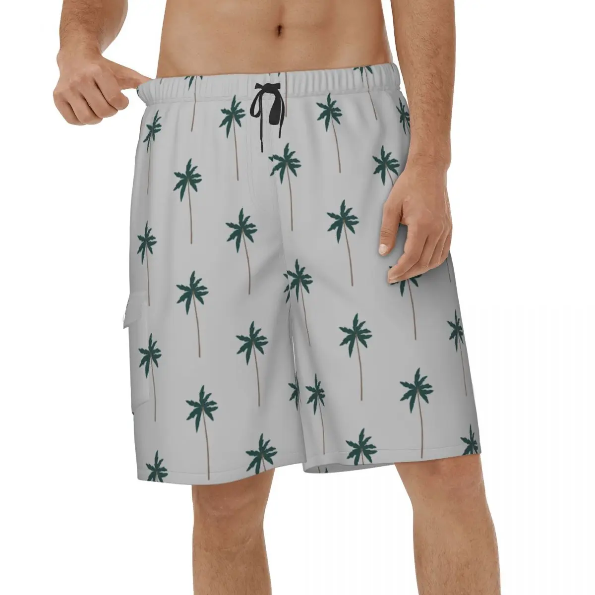 

Coconut Tree Shorts Quick Dry Mens Swimming Shorts New Male Beachwear