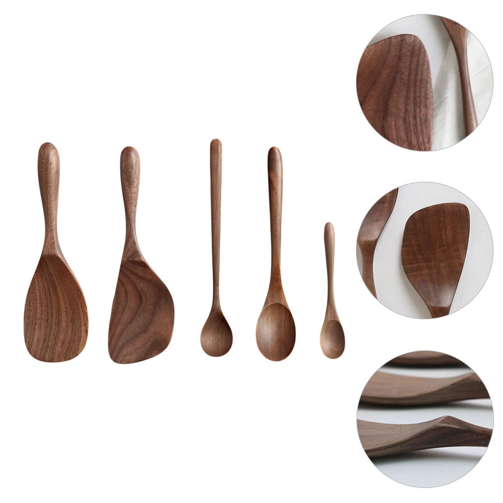 

Wooden Set Wood Cooking Spoon Kitchen Utensils Spoons Utensil Japanese Ladle Rice Cookware Turner Tools Scoop Spatula Nonstick