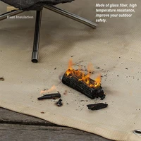 camping fire pit mat fireproof camping stove grill mat blanket for ground patio deck lawn campsite fiberglass ember mat