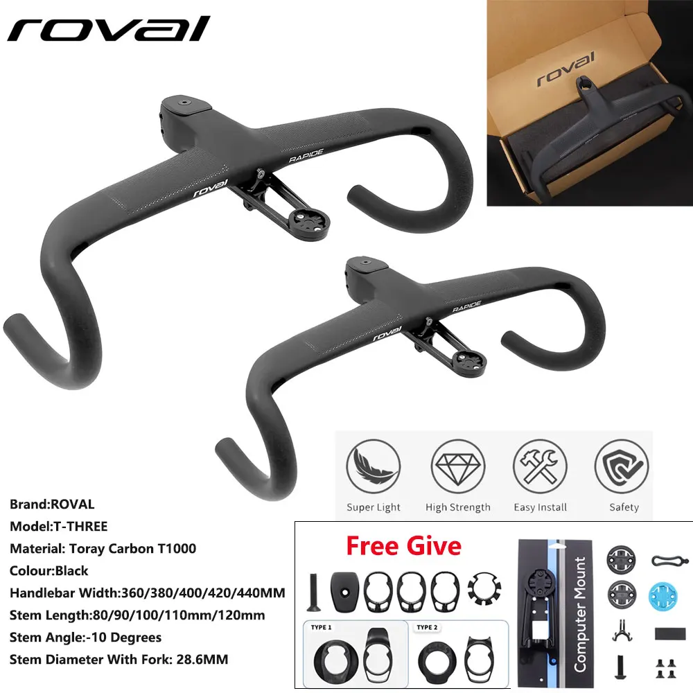 ROVA Carbon Cockpit Полный внутренний кабель Велосипедная кабина Руль шоссейного