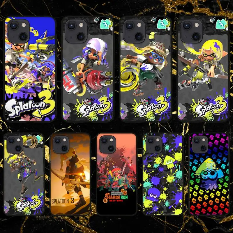 Game Splatoon 3 Phone Case For iPhone 11 12 Mini 13 14 Pro XS Max X 8 7 6s Plus 5 SE XR Shell