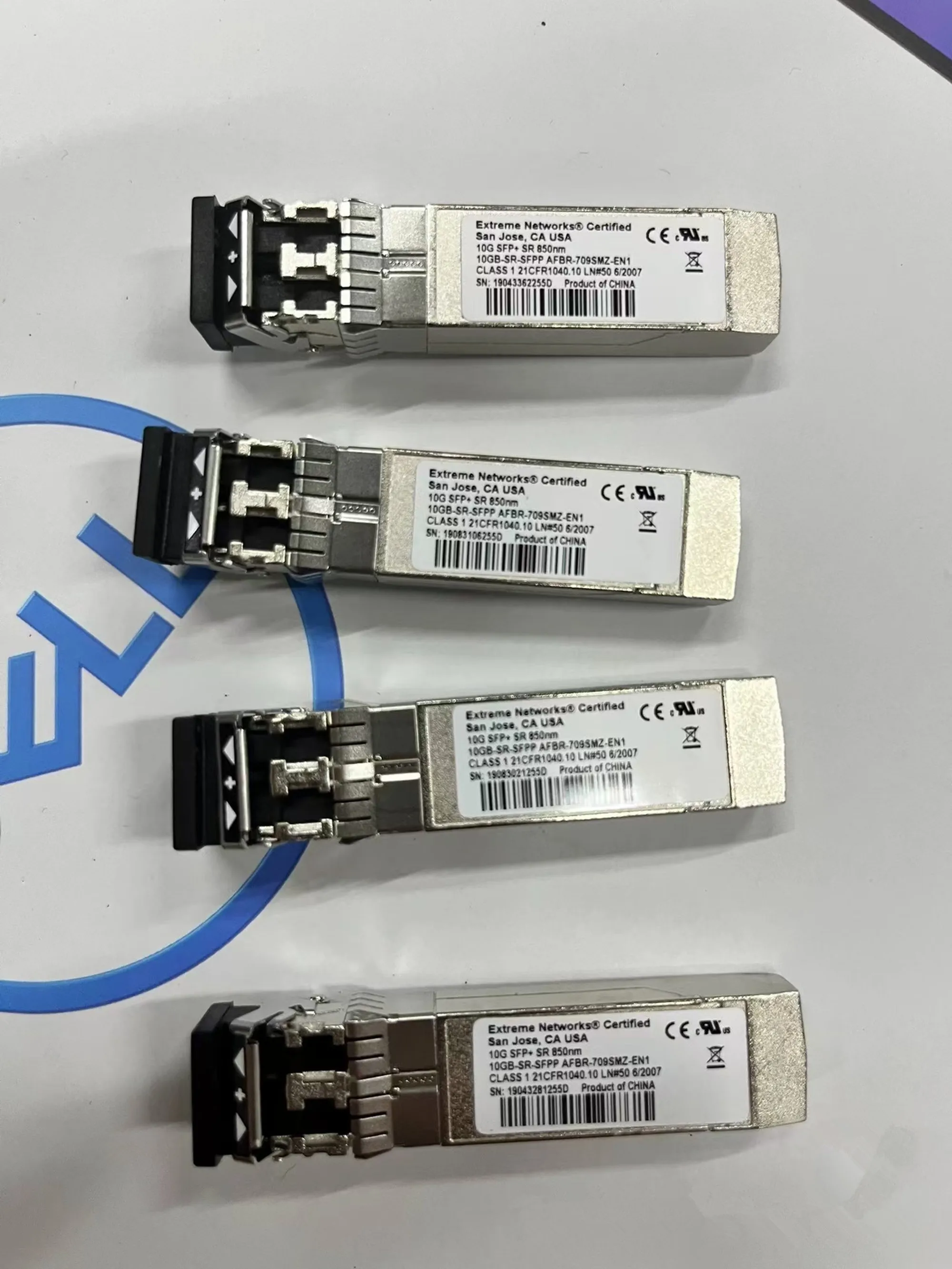Трансивер Extreme Networkworks 10G SFP+ SR 850NM 10GB-SR-SFPP AFBR-709SMZ-EN1 Оптическое волокно
