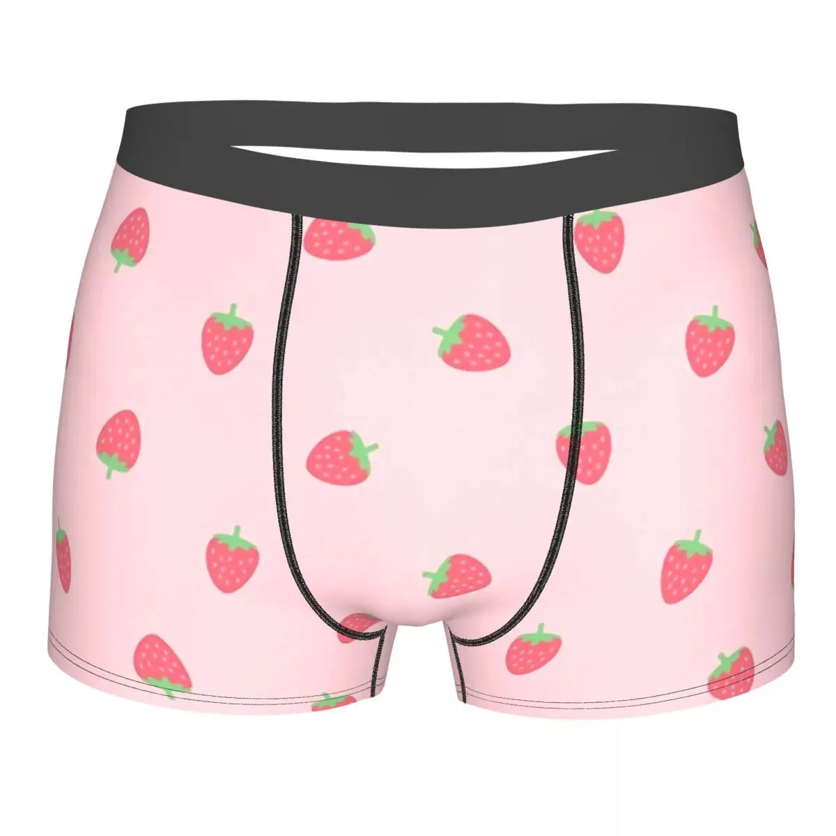

Strawberries Kawaii Cute Pastel Pink Cottagecore Rural Aesthetic Underpants Cotton Panties Mens Underwear Shorts Boxer Briefs