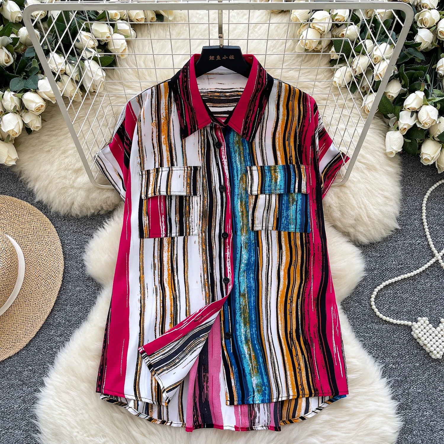 Базовый элегантный топ с коротким рукавом и воротником-поло шикарный