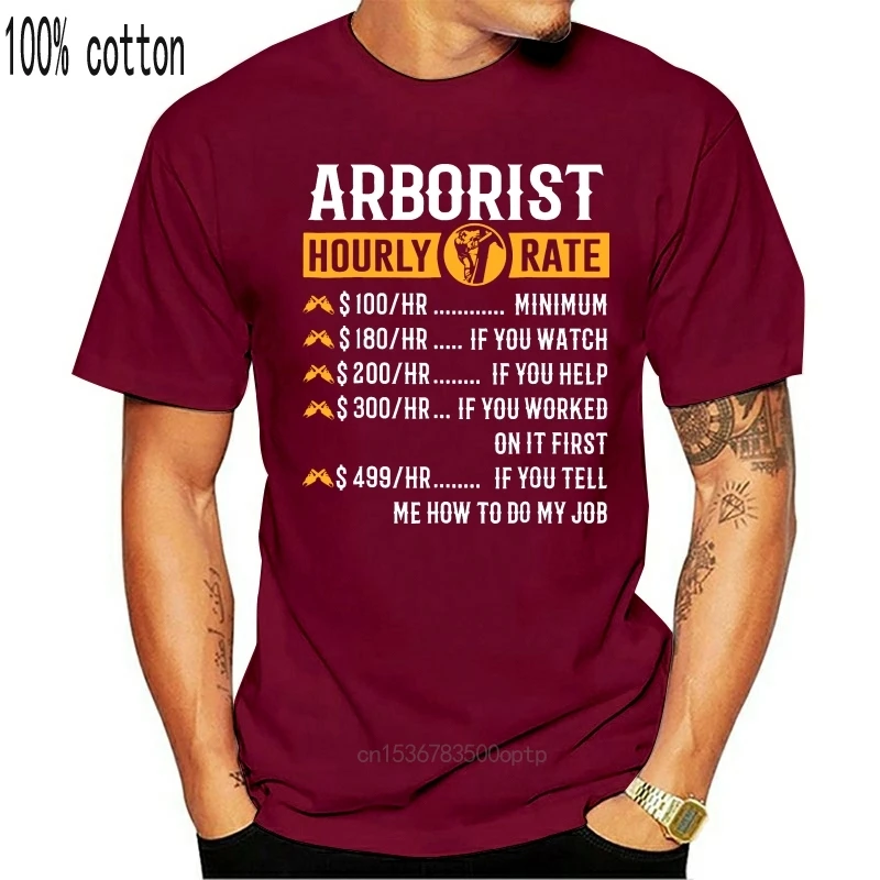 Arborist ежечасная скорость с футболкой бензопилы |