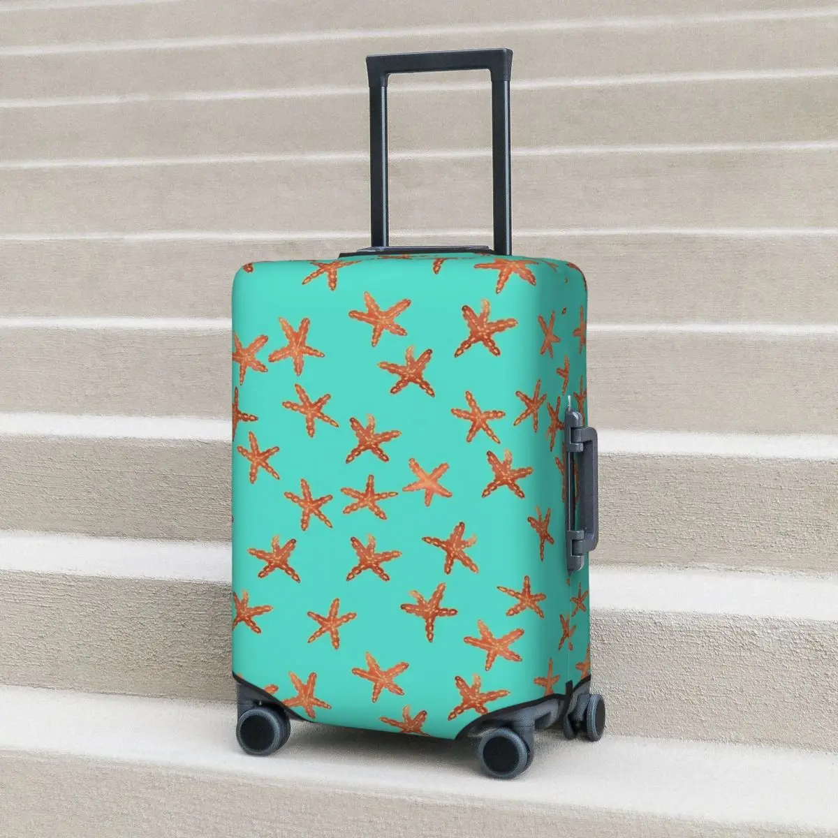 

Aqua Starfish Suitcase Cover Cute Animal Business Flight Useful Luggage Accesories Protection
