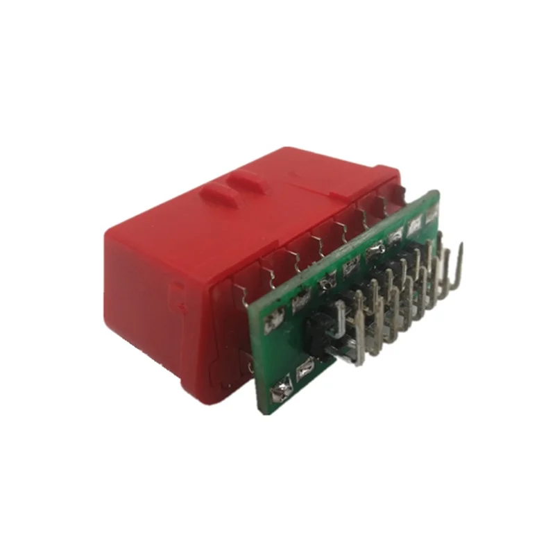 Automotive OBD2 16Pin female connector original diagnostic interface injection molded pin with PCB2.54 bent pin