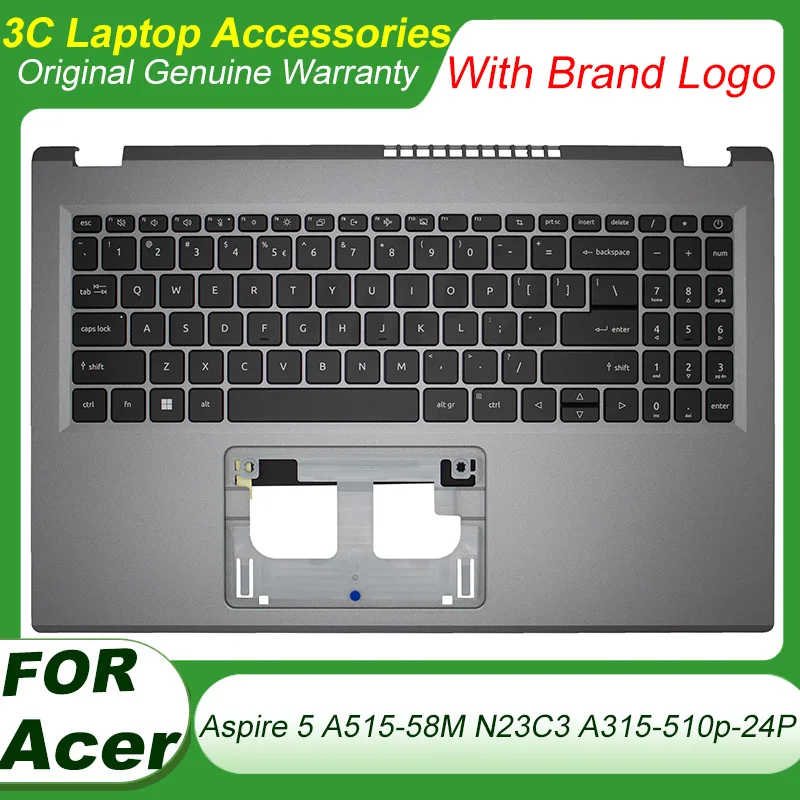 Новая клавиатура США для ноутбука Acer Aspire 5 A515-58M N23C3 A315-510p-24P N23Q11 верхняя крышка упор