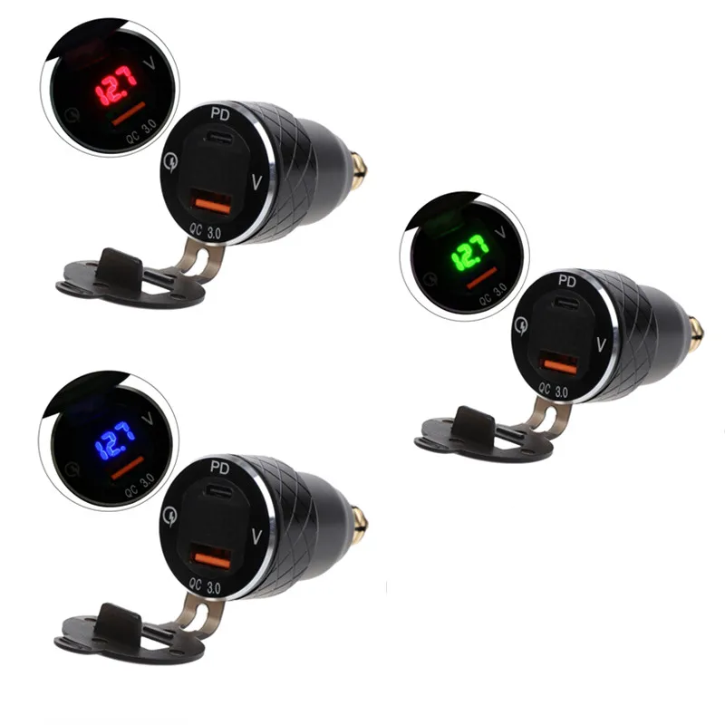 

Адаптер питания для мотоцикла, быстрое зарядное устройство PD3.0 + 18 Вт, разъем DIN для BMW Ducati Triumph, мотоцикла Hella DIN