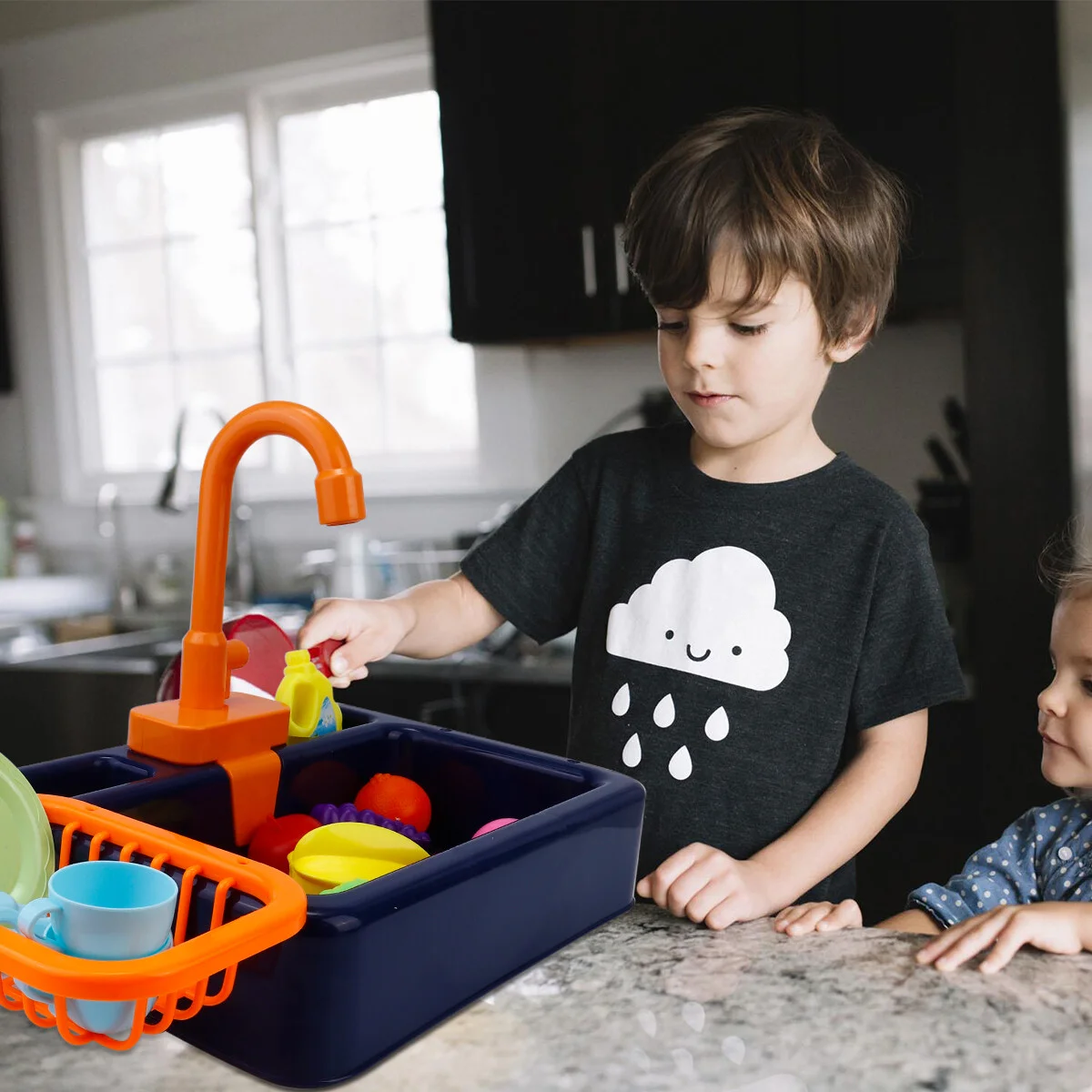 

1 Set Electric Dishwasher Toy Kids Kitchen Toys Interesting Dishwashing Toys