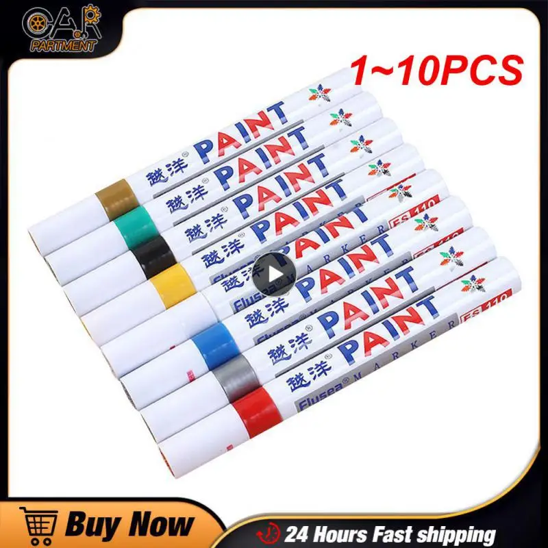 

1 ~ 10 шт. ручка для краски автомобиля, водонепроницаемая автомобильная колесная шина, масляная живопись, отметка, ручка для резины, шины, протектора металла