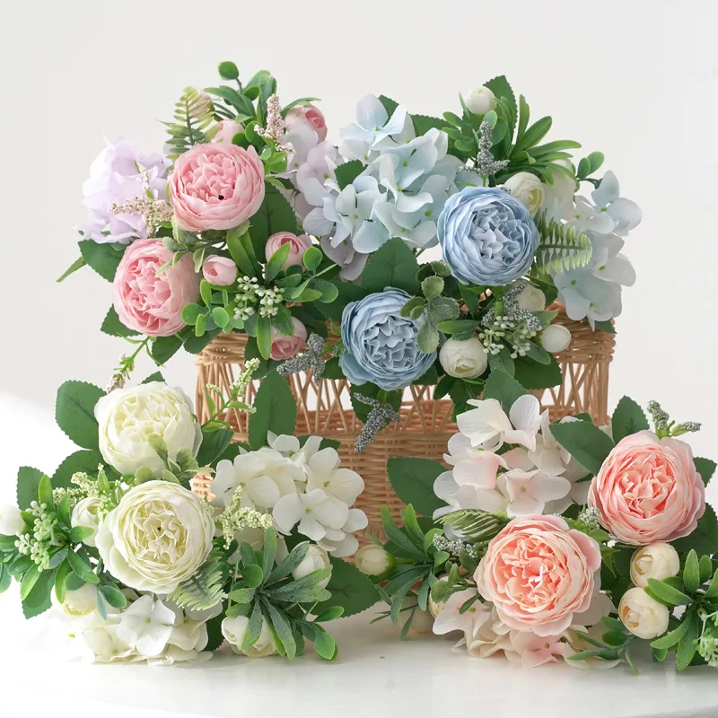 

30CM Peony Valentines Day Hydrangea Wedding Decoration Artificial Flowers Home Decor Christmas Plants Decorations Festive Party