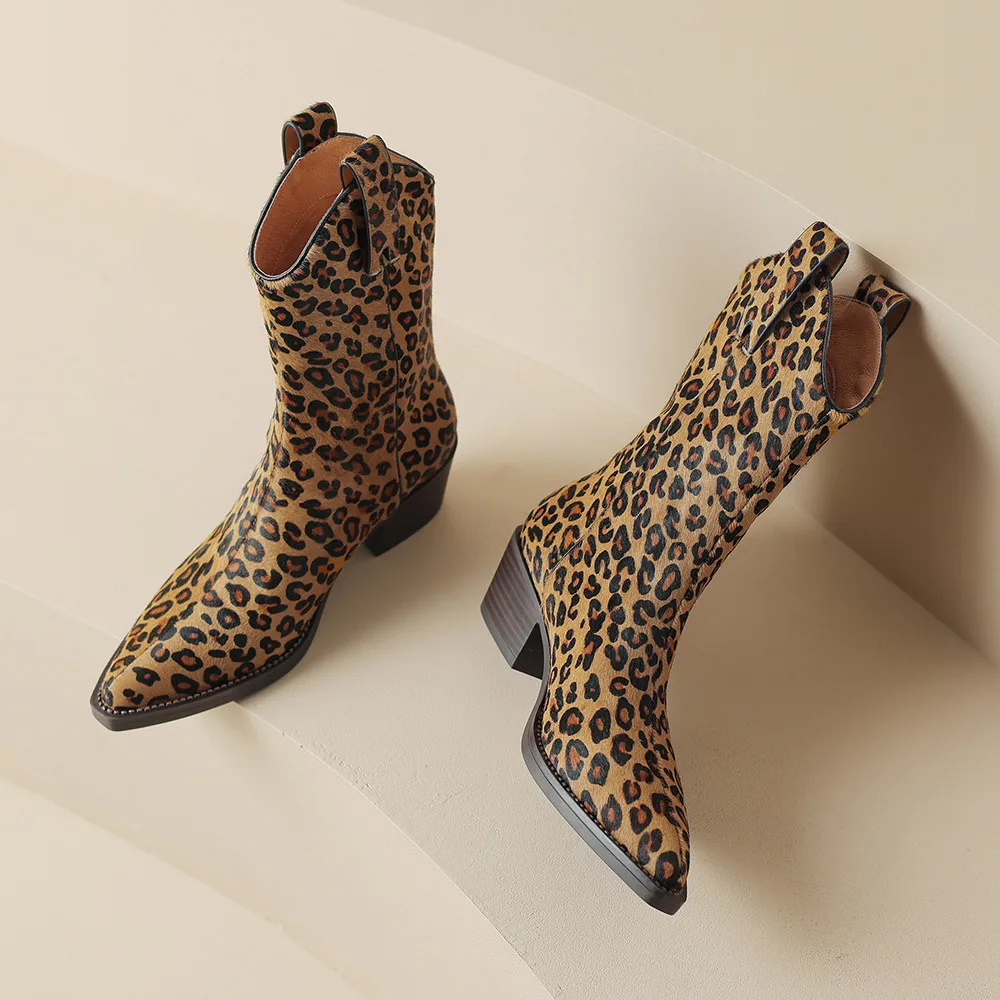 Aucegi/пикантные женские сапоги до середины икры с острым носком ботинки на толстом