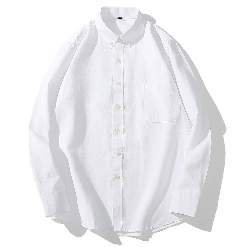 

Fashion Brand Men Trendy Shirts Men's Business Casual Oxford Shirts Spring Autumn New Long Sleeve Solid Shirts Male