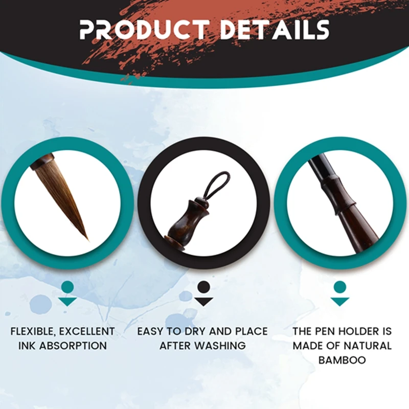 Набор кистей для китайской каллиграфии 12 шт. набор рисования и письма