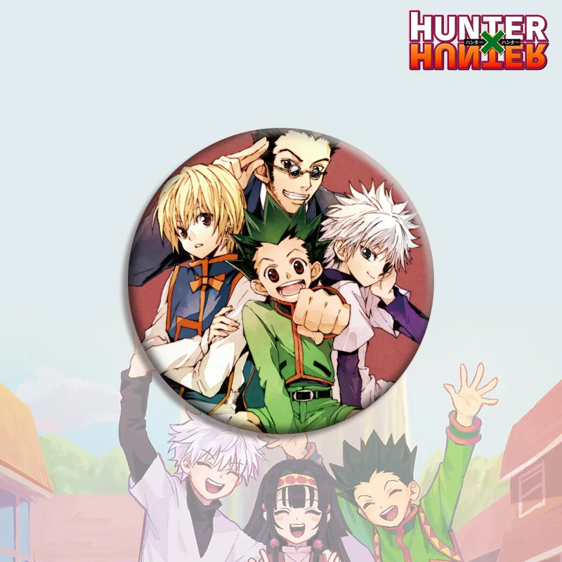 58 мм круглая брошь в стиле аниме Hunter X Series булавка Hisoka Morow Killua Zoldyck значок виде