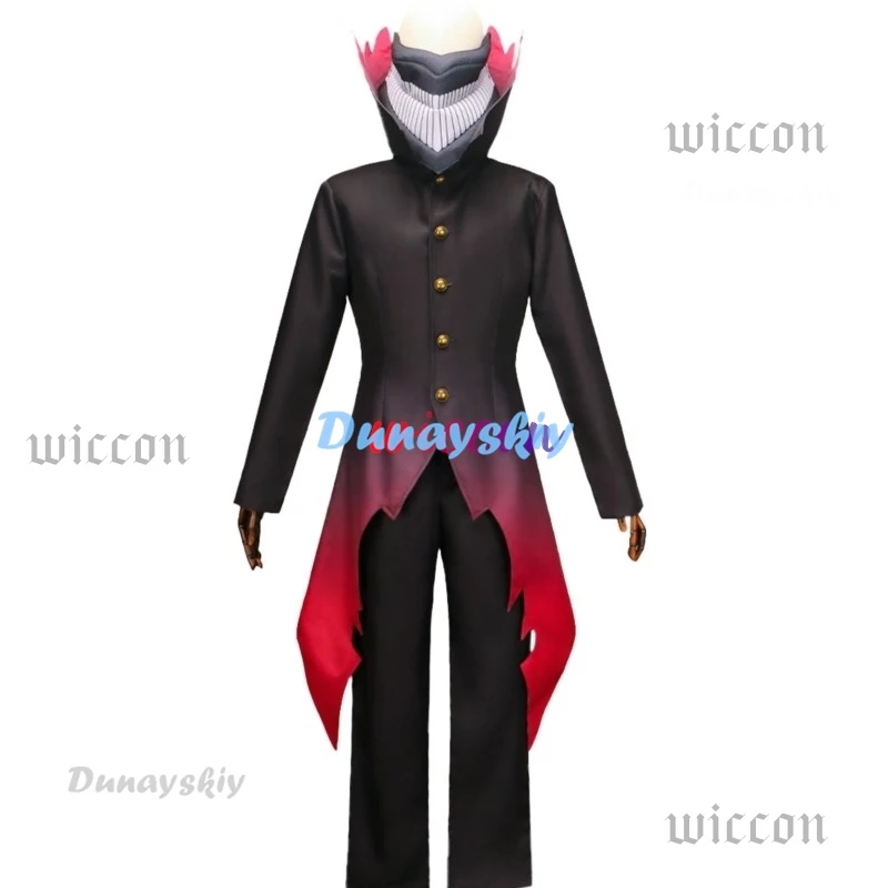 Okarun Ken Takakura Cosplay Costume Anime Dandadan Gradient Red Hem Mask Men Black Suit Glasses