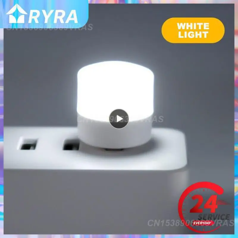 

1~20PCS Rechargeable Night Light Book Lights Power Bank Charging Usb Mini Led Desk Lamp Bulb Small Round Reading Desk