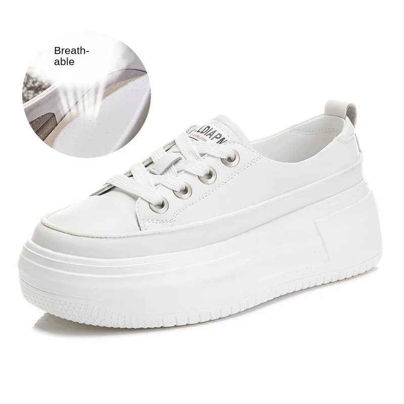 

Casual Leather Small White Shoes Women's 2022 Summer New Ladies Flat Shoes Platform Shoes Thick Sole Leather Women's Shoes