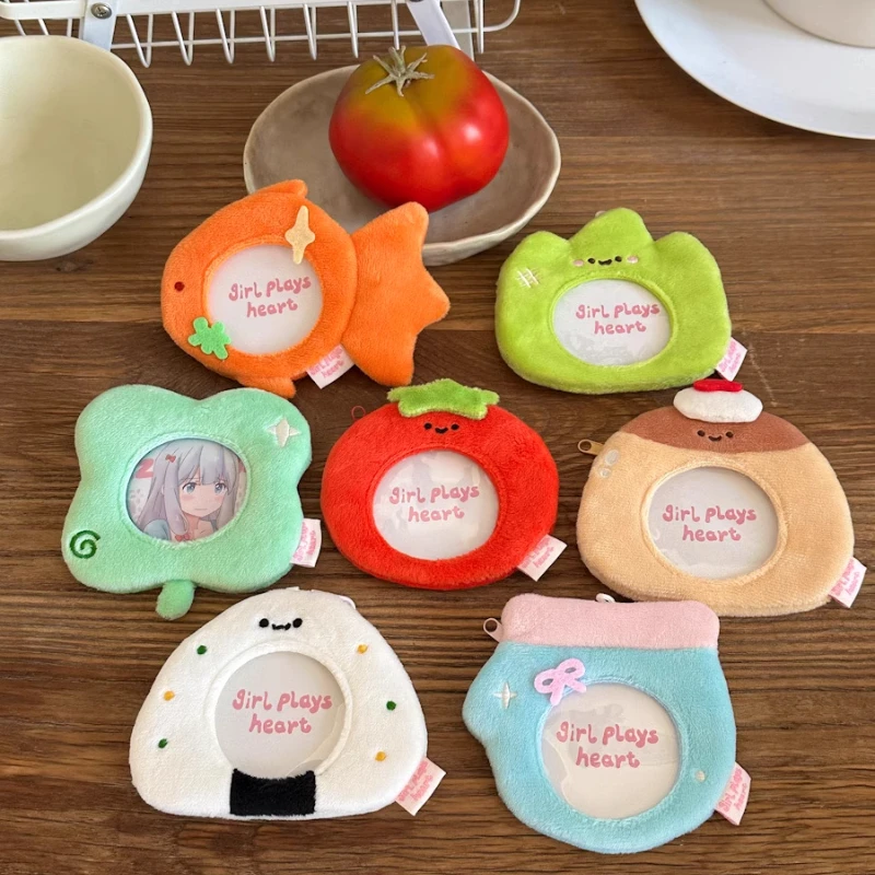 Фото Милые плюшевые сумки-органайзеры Kawaii Pudding Pins в японском стиле для хранения, с изображением животных и мультяшных аниме-персонажей, защитные чехлы для кукол, новинка 2026 года №1