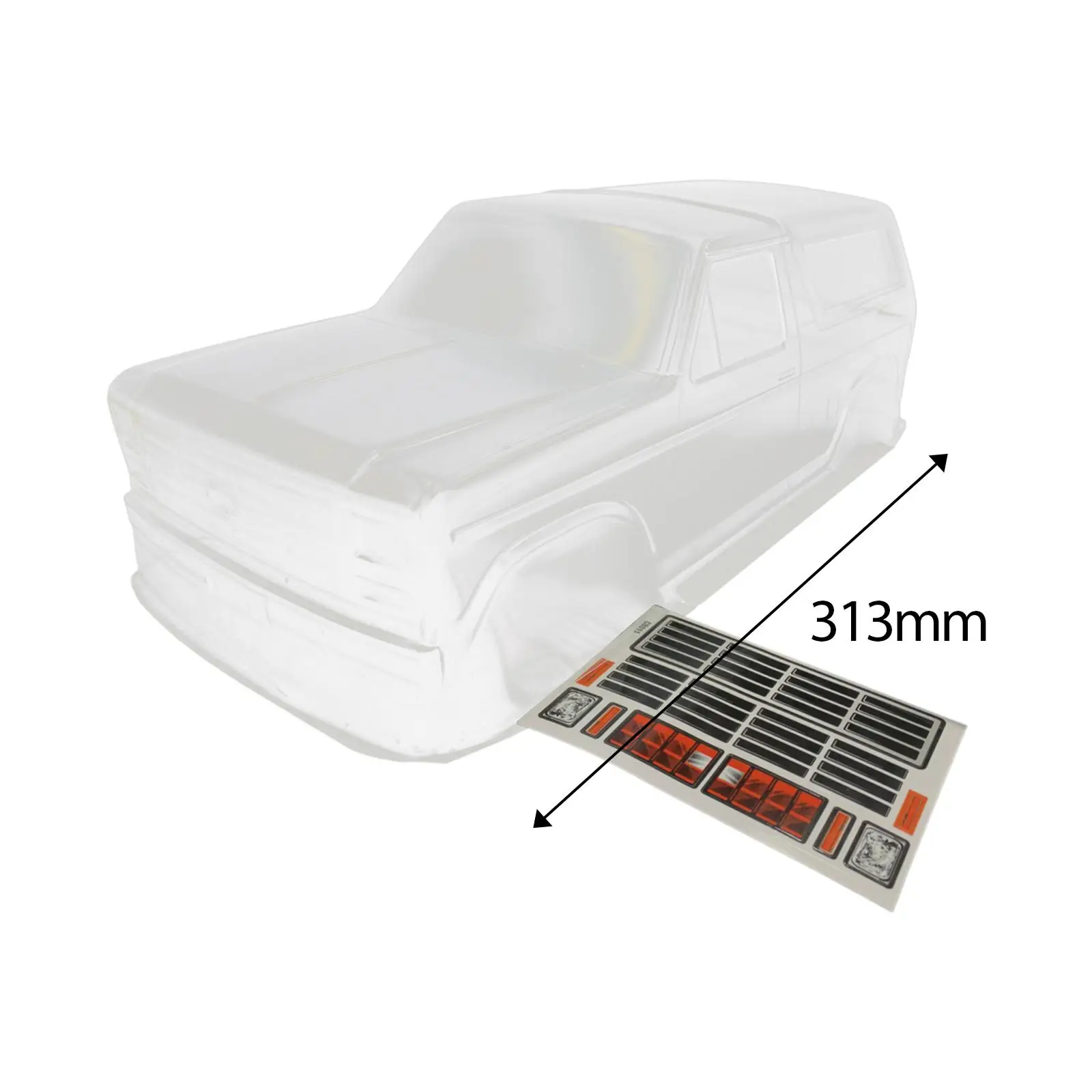 

1/10 RC Car Body Shell Thicken Material DIY Upgrade Parts Kids Adults Gifts Easy to Install Unpainted 1/10 RC Rock Crawler Shell