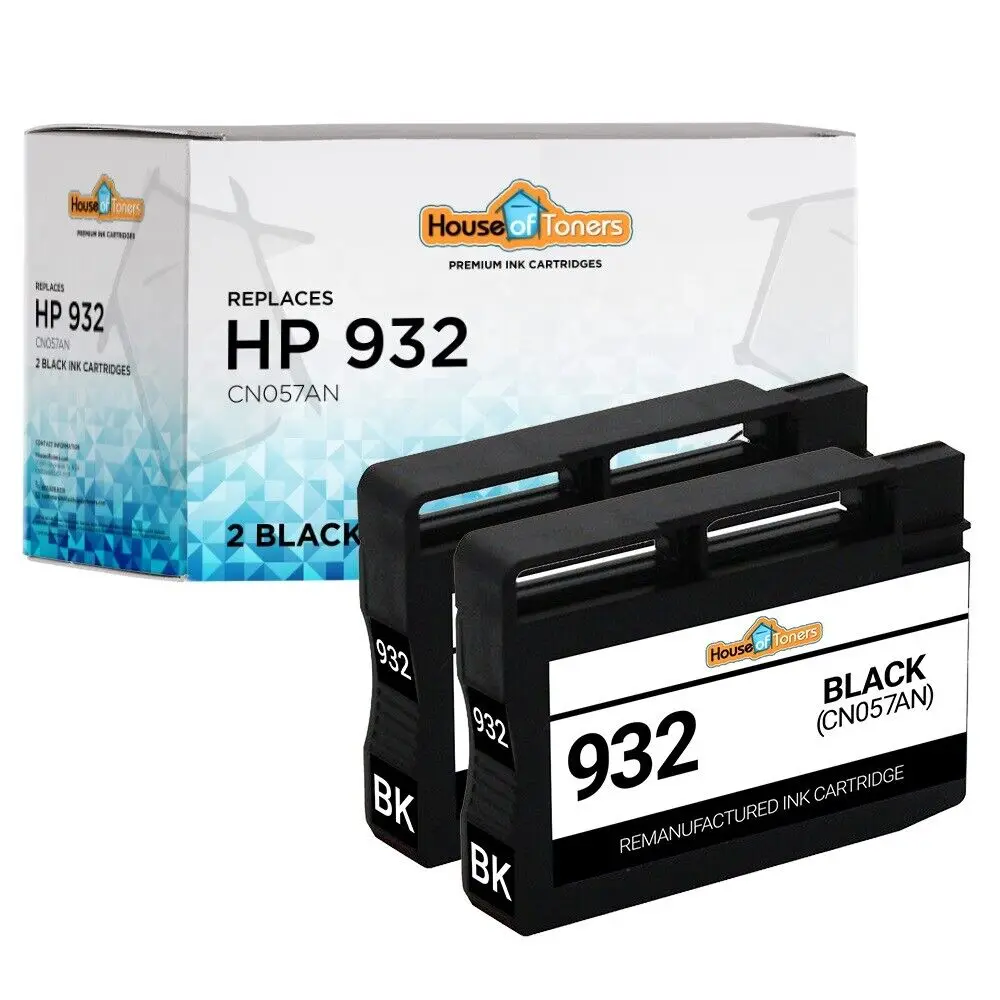 

2pk HP 932 (CN057AN) Black Ink for Officejet 6100 6600 6700 7610 Printers