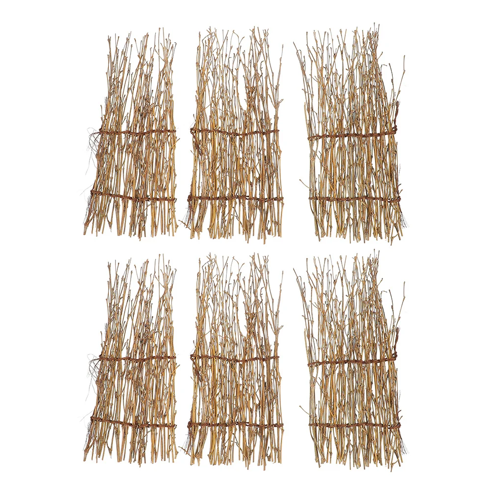

6pcs Restaurant Decoration Bamboo Fence Tray for Japanese Sashimi Sushi Seafood