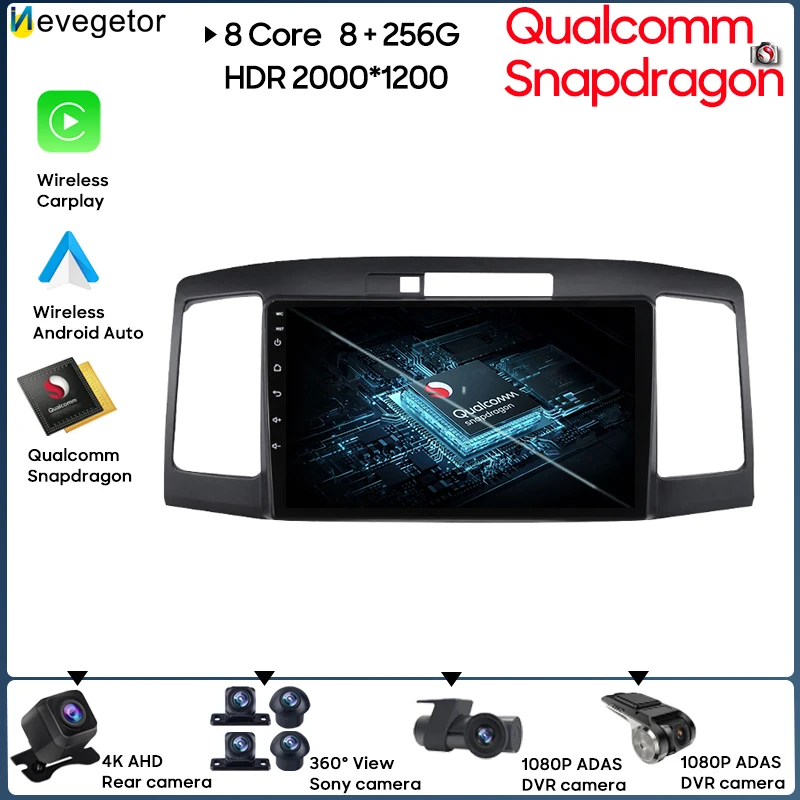 

For Toyota Allion Premio T240 2001 - 2007 Car Radio Player 8 Core 9 Inch Intelligent System Wireless Android Auto Mirror Link