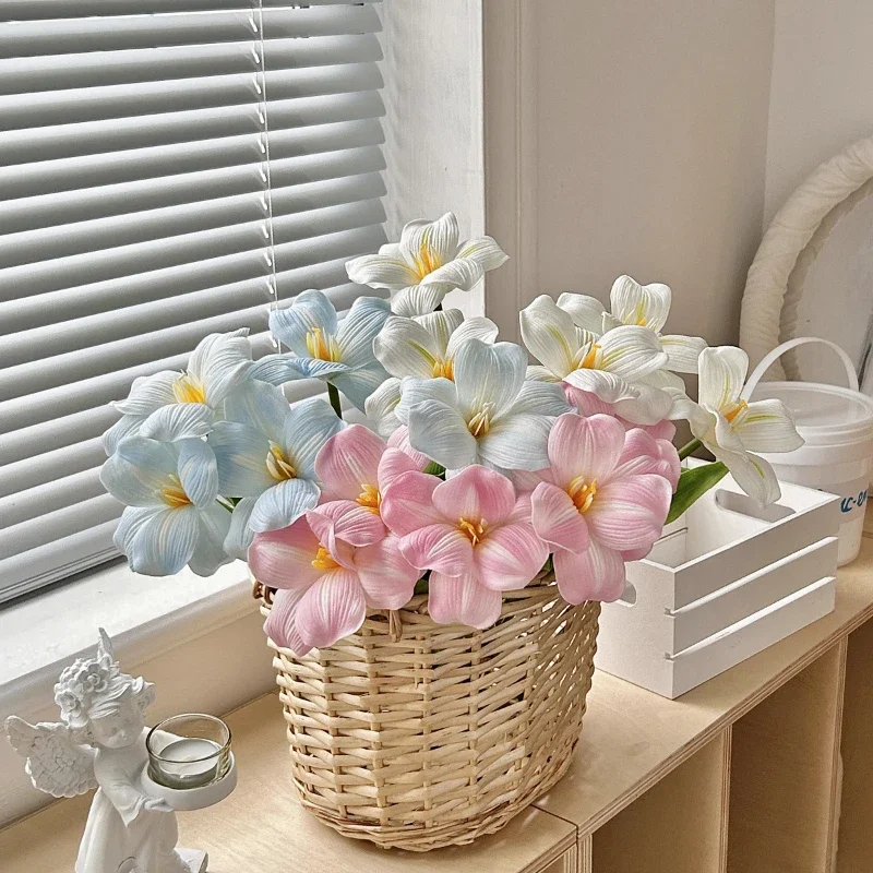 Искусственный цветок из искусственной кожи на ощупь Черный тюльпан 47 см для