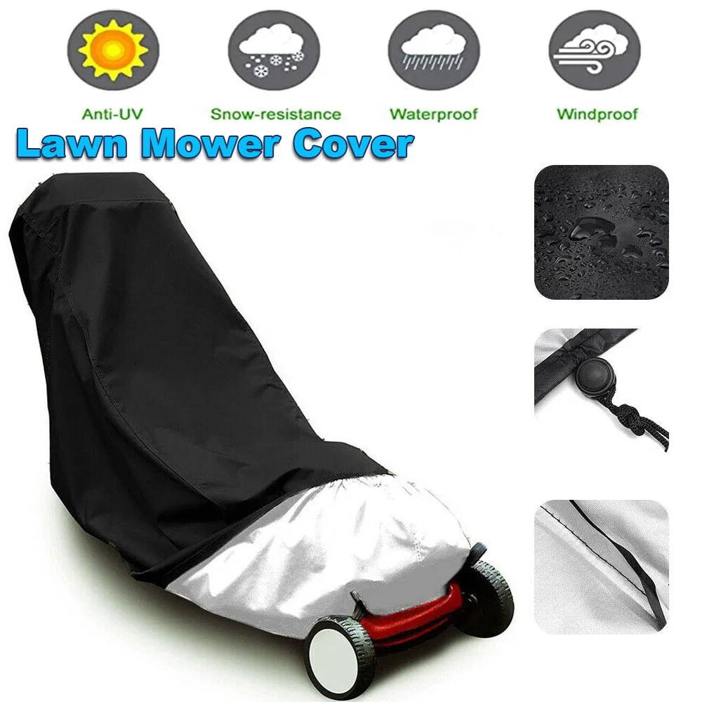 

191x50x100cm Garden Mower Cover Waterproof Anti-UV Dustproof Outdoor Lawn Tractor Mower Cover Multi-function Oxford Cloth